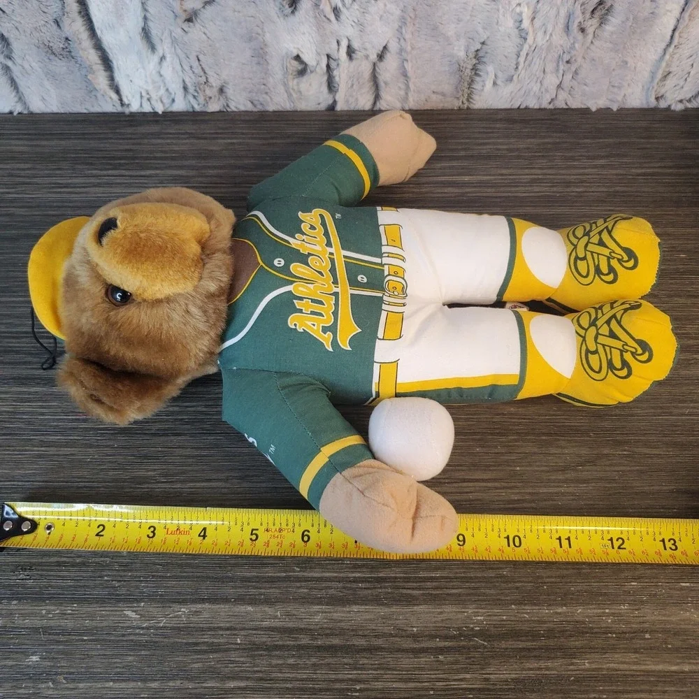 Vintage Oakland Athletics A's MLB Baseball Plush Teddy Bear‎ 12